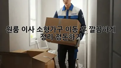 원룸 이사, 소형가구 이동 후 깔끔하게 정리 정돈하기!