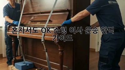 혼자서도 OK! 소형 이사 운송 완벽 가이드