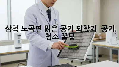 삼척 노곡면 맑은 공기 되찾기! 💨 공기 청소 꿀팁 🏡
